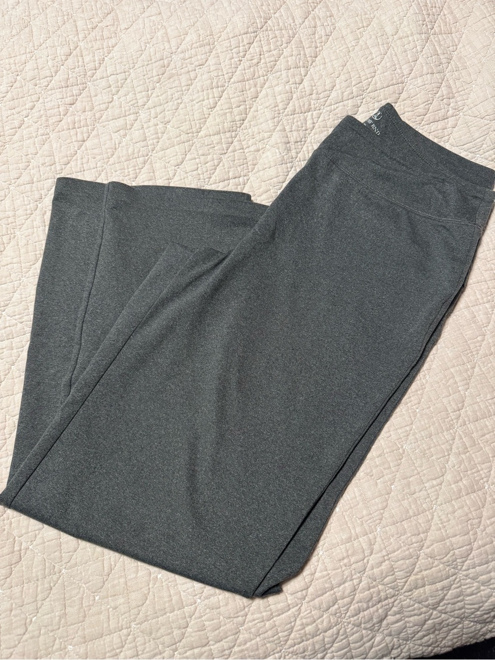 Lands’ End Gray Active Pants Leggings Size M 10-12 Stretch